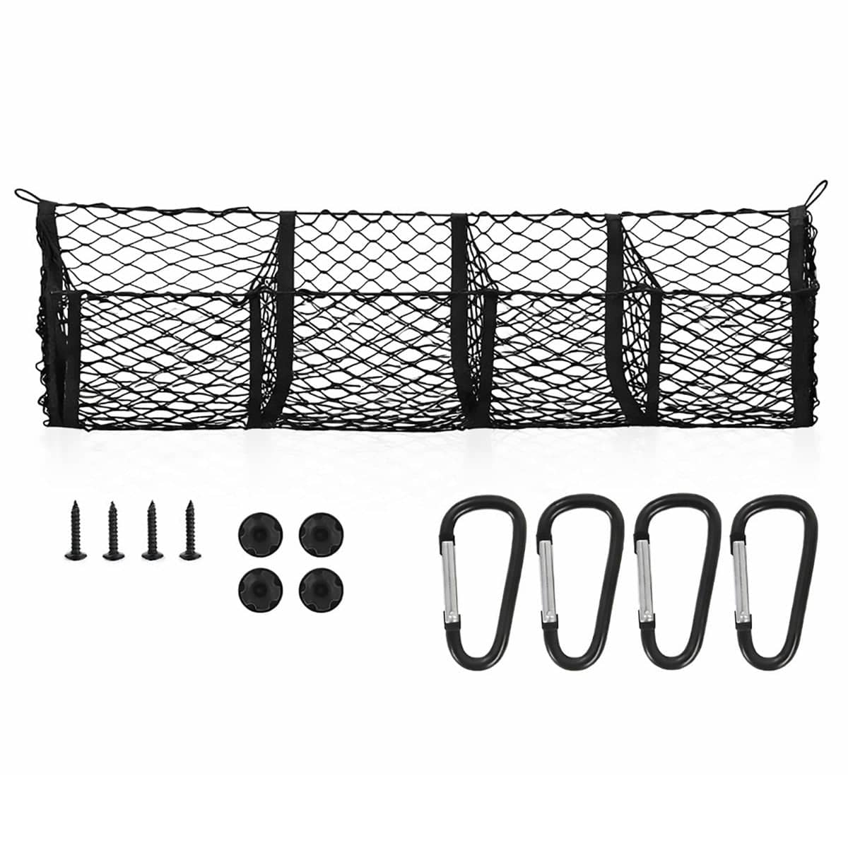 Trunk Cargo Net Organiser for SUV and Pickup, 4 Compartment, 150 cm - view 2