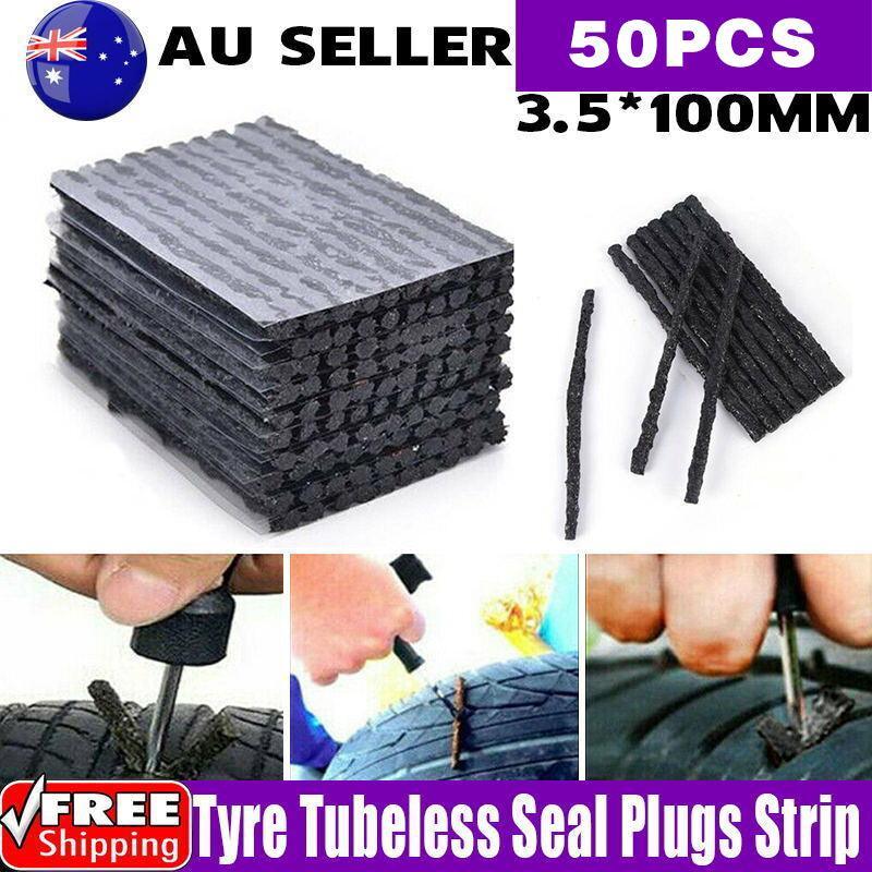Tubeless Tyre Repair Plug Strips for Cars and Vans, Pack of 50
