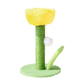 Tulip Cat Scratching Post with Sisal Wrap and Plush Top - Yellow