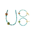 Turquoise Beaded Butterfly Bracelet for Women - Green Butterfly - view 3