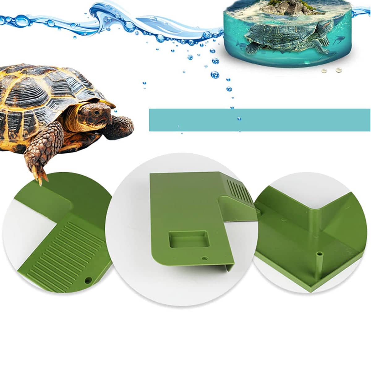 Turtle Basking Ramp Climbing Platform for Aquariums and Breeding Boxes - White - view 5