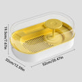 Turtle Feeding Tank with Bottom Drainage and Clear Cover - Orange - view 4