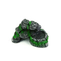 Turtle Sunbed Fish Tank Ornament - Grey Rock with Water Dish, Right Slot