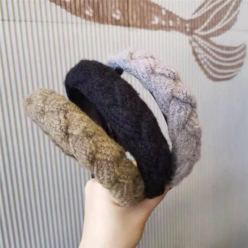 Twist Braid Wide Headband for Women - Khaki Brown - view 5