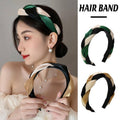 Twist Knot Headband for Women - Green, Black and Cream - view 2