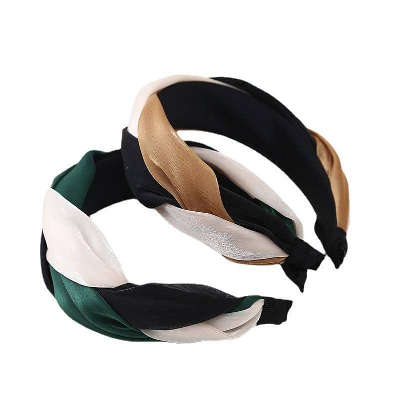 Twist Knot Headband for Women - Khaki, Black and Cream - view 3