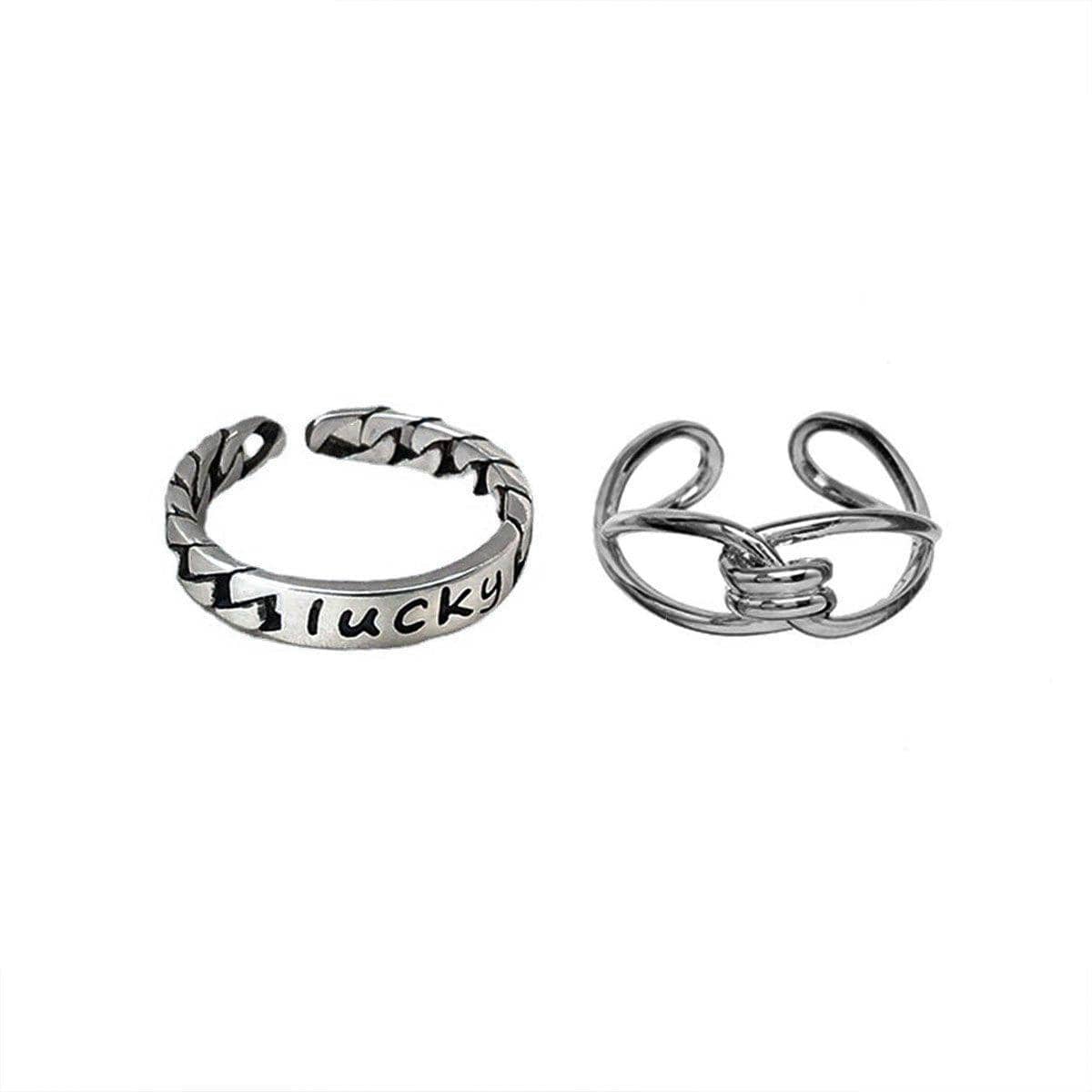 Twisted Chain Adjustable Open Ring for Women - Lucky Twist - view 3