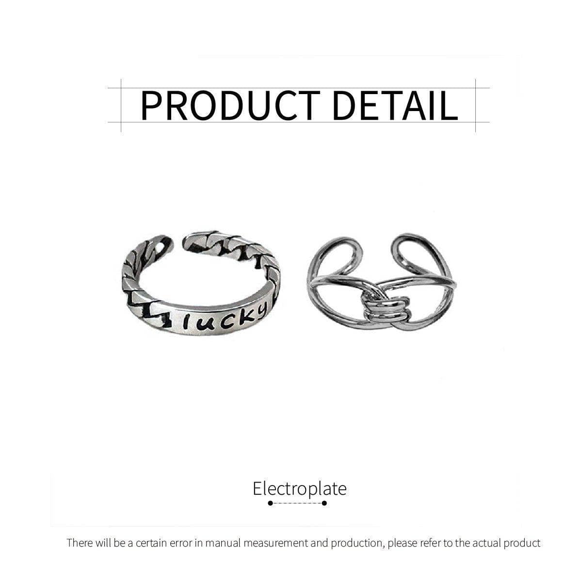 Twisted Chain Adjustable Open Ring for Women - Lucky Twist - view 4
