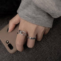 Twisted Chain Adjustable Open Ring for Women - Lucky Twist - view 5