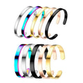 Twisted Cuff Bracelet in Stainless Steel, 6 mm Wide - Gold - view 3