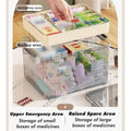 Two-Layer Medicine Storage Box with Handle - Clear, 29 x 21 x 17 cm - view 5
