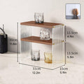 Two-Tier Acrylic Desktop Cup Holder Storage Rack - Light Wood - view 4