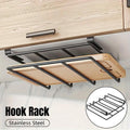 Two-Tier Stainless Steel Kitchen Organiser Rack - Black