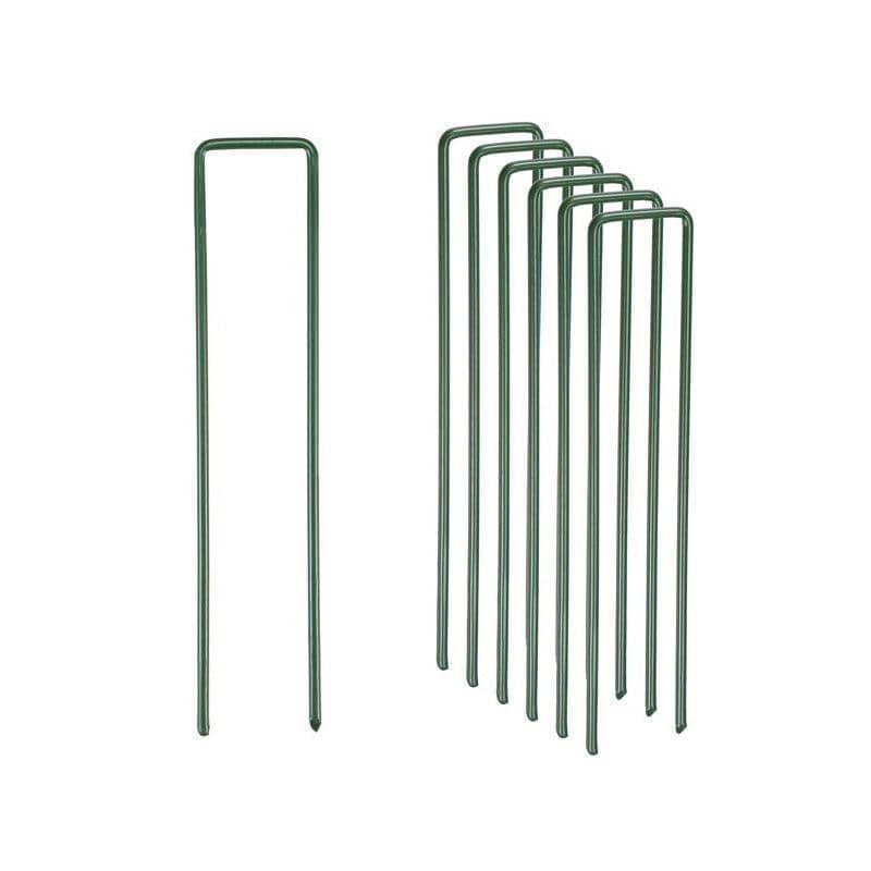 U-Shape Artificial Grass Turf Pins, Pack of 50 - Anti-Rust Steel Lawn Pegs - view 2