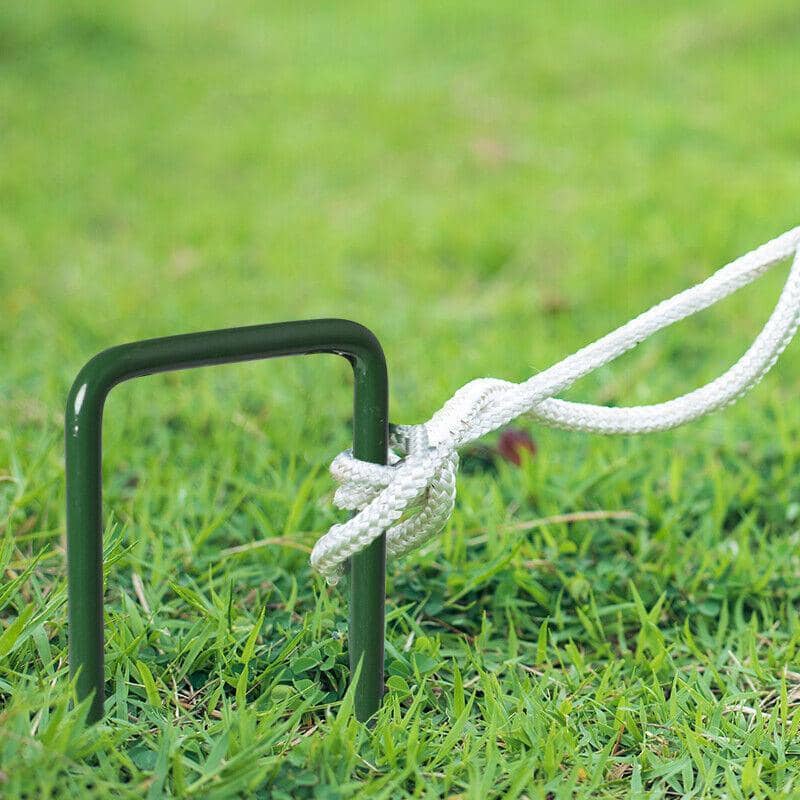 U-Shape Artificial Grass Turf Pins, Pack of 50 - Anti-Rust Steel Lawn Pegs - view 5