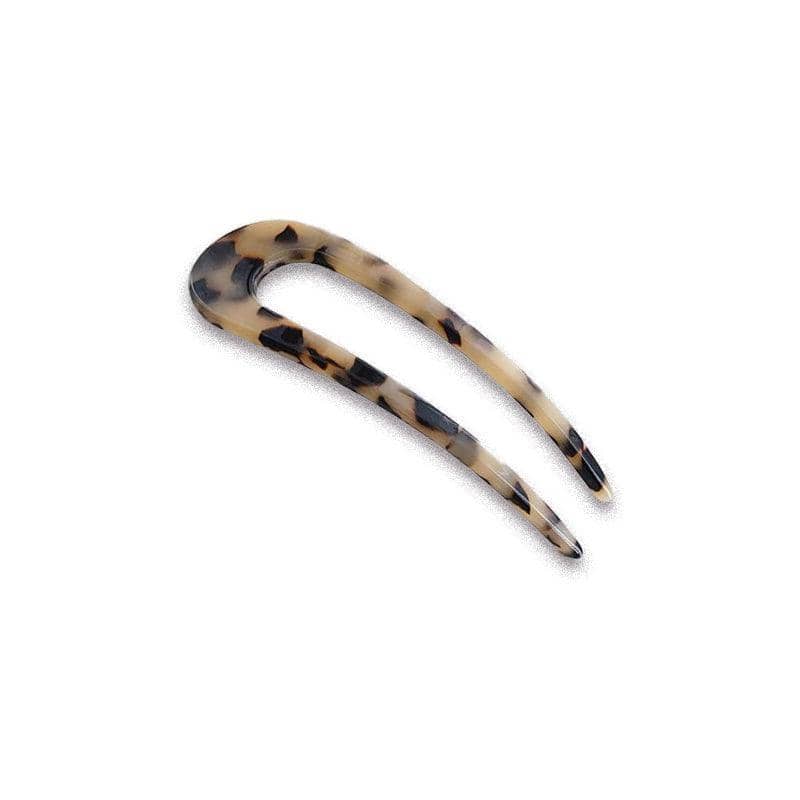 U-Shape Hair Clips Hair Pin Sticks, Pack of 2 - Light Brown