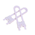 U-Shaped Cabinet Drawer Door Safety Lock, White - Pack of 2