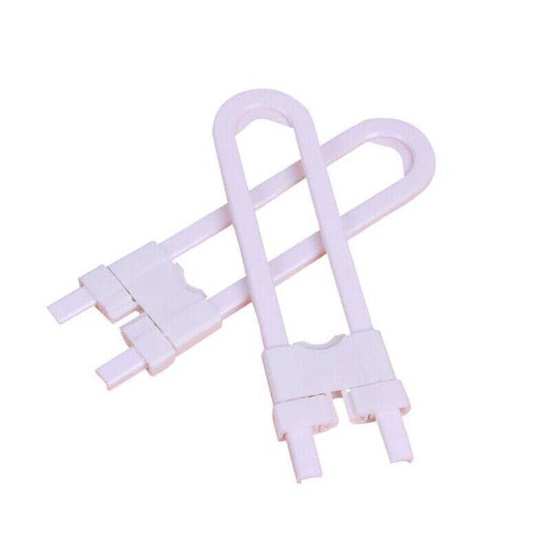 U-Shaped Cabinet Drawer Door Safety Lock, White - Pack of 2 - view 3