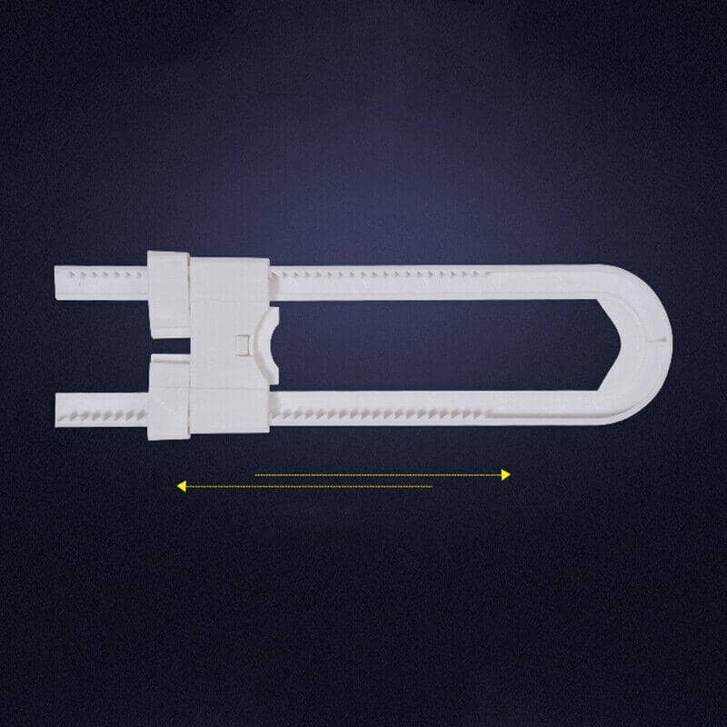 U-Shaped Cabinet Drawer Door Safety Lock, White - Pack of 2 - view 4