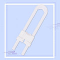 U-Shaped Cabinet Drawer Door Safety Lock, White - Pack of 2 - view 5