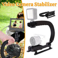 U Shaped Camera Stabilizer Rig for DSLR Video Shooting with Hot Shoe Mount