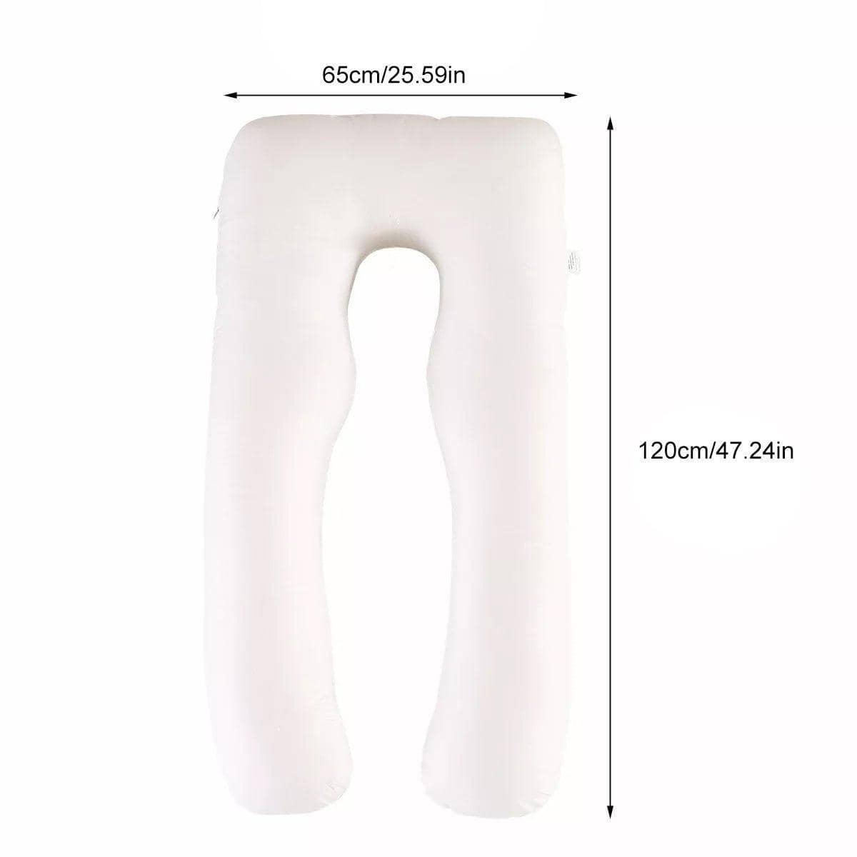 U-Shaped Maternity Pillow with Cotton Cover - Grey - view 5