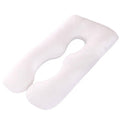 U-Shaped Maternity Pillow with Cotton Cover - White