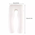 U-Shaped Maternity Pillow with Cotton Cover - White - view 5