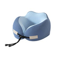 U-Shaped Memory Foam Travel Neck Pillow - Dark Blue