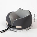 U-Shaped Memory Foam Travel Neck Pillow - Dark Blue - view 4