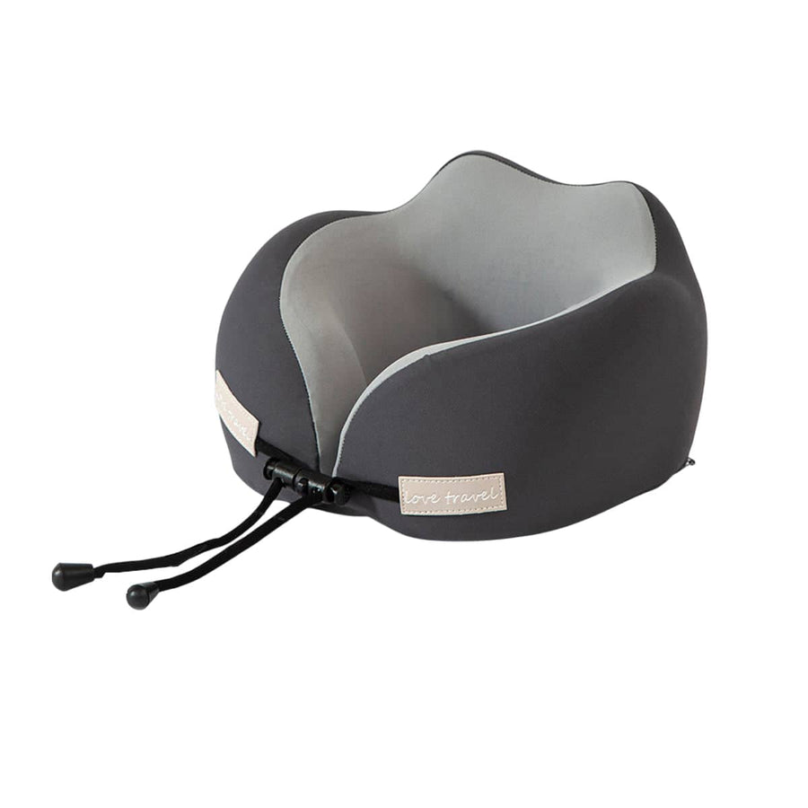 U-Shaped Memory Foam Travel Neck Pillow - Grey