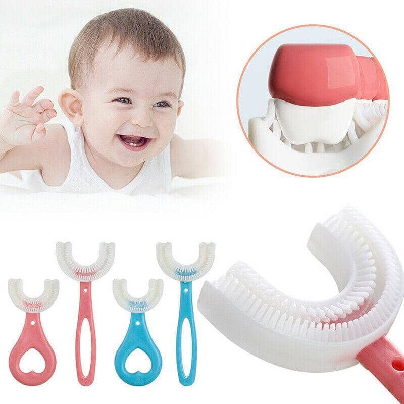 U-Shaped Silicone Kids Toothbrush - Blue, 6 to 12 Years Old - view 4