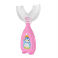 U-Shaped Silicone Kids Toothbrush, Size L (5cm Brush Head) - Pink