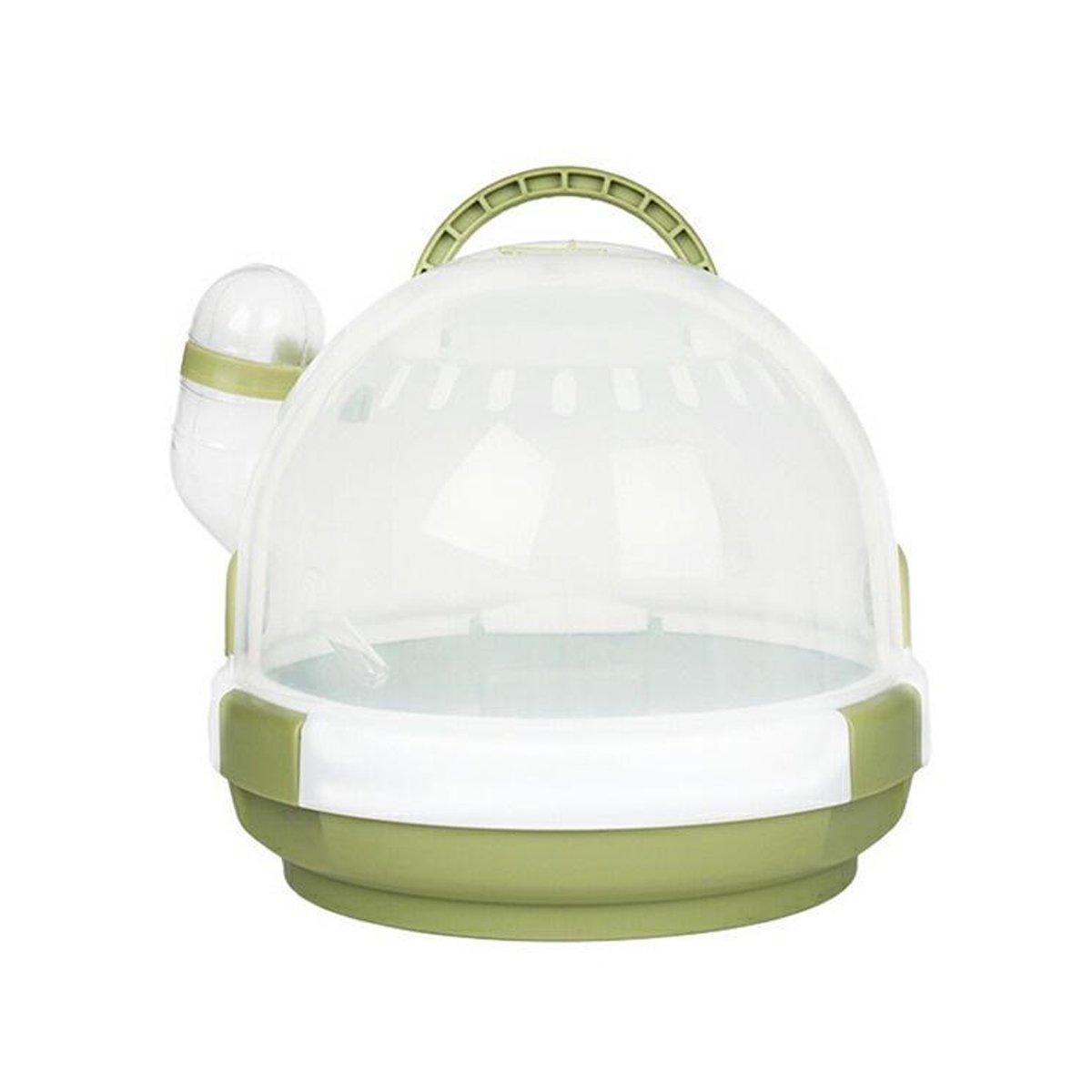 UFO Portable Hamster Cage for Small Pets - Olive, 18 x 16 cm