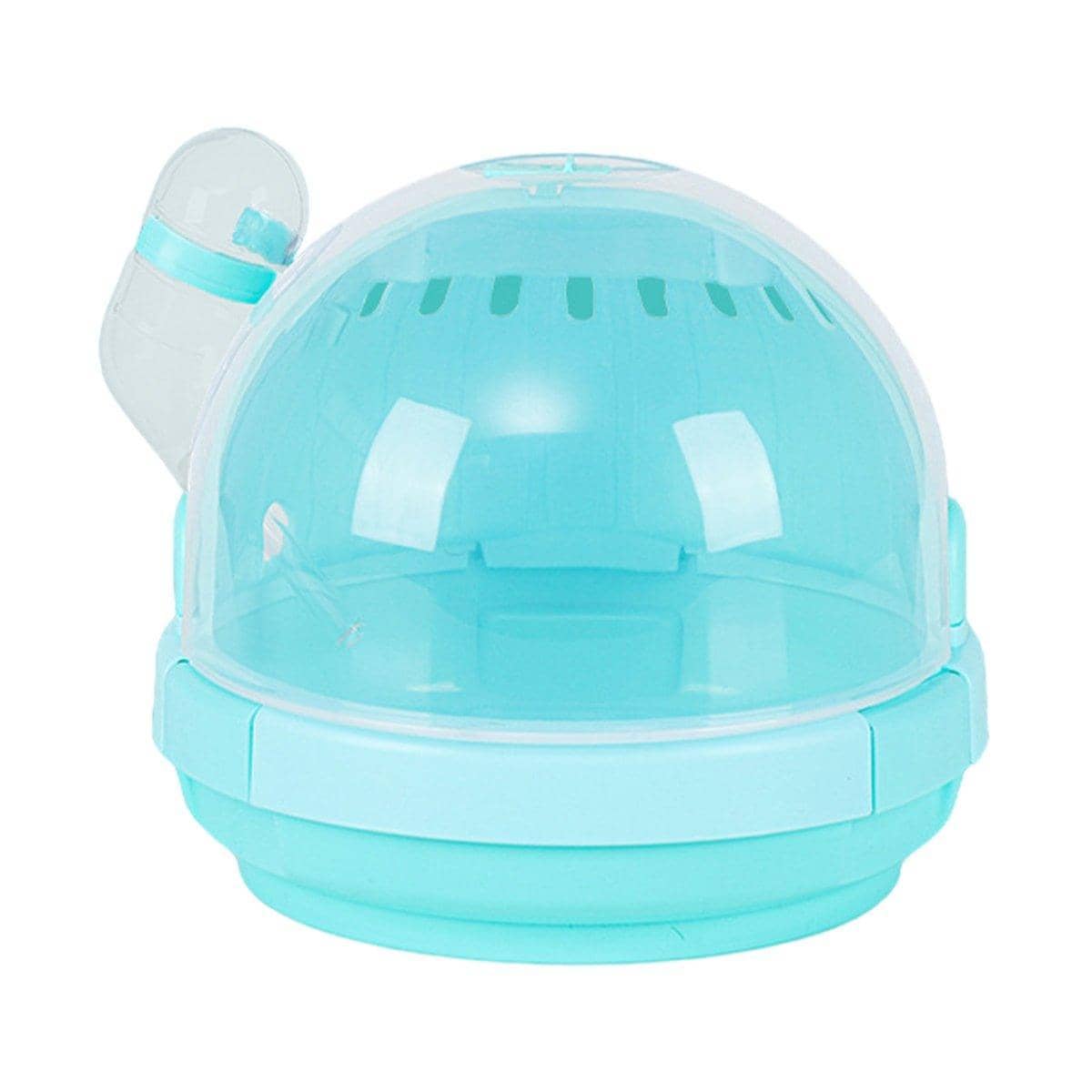 UFO Portable Hamster Cage for Small Pets - Turquoise, 18 x 16 cm