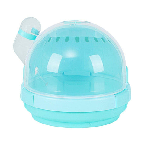 UFO Portable Hamster Cage for Small Pets - Turquoise, 18 x 16 cm