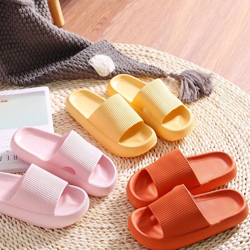 Ultra-Soft EVA Pillow Slides, Thick Cushioned Sole - Black 36-37 - view 12