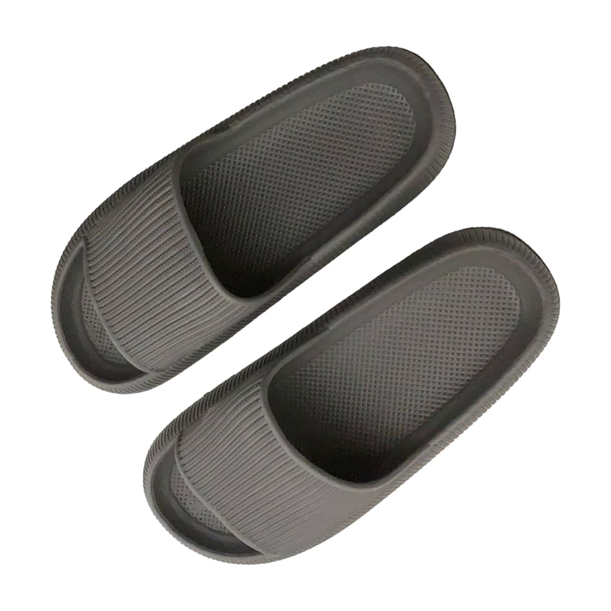 Ultra-Soft EVA Pillow Slides, Thick Cushioned Sole - Dark Grey, EU 42-43 (Foot 26.5 cm)