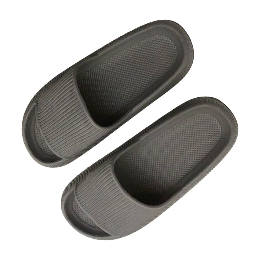 Ultra-Soft EVA Pillow Slides, Thick Cushioned Sole - Dark Grey, EU 42-43 (Foot 26.5 cm)