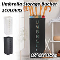 Umbrella Stand Storage Cylinder with Cutout Design - White - view 2