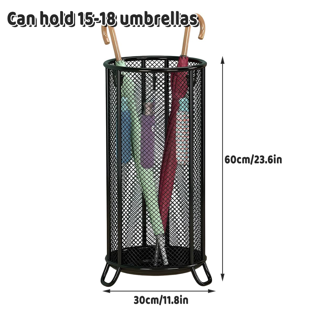 Umbrella Storage Rack with Drip Tray for Home, Office and Entryway - view 3