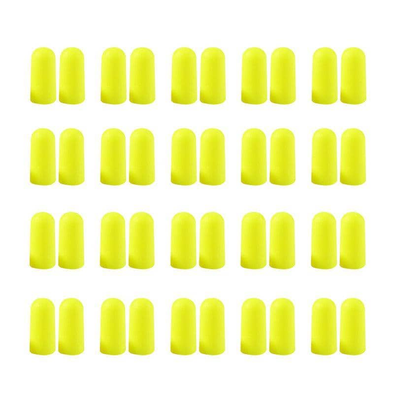 Uncorded Foam Ear Plugs - Yellow, 20 Pairs