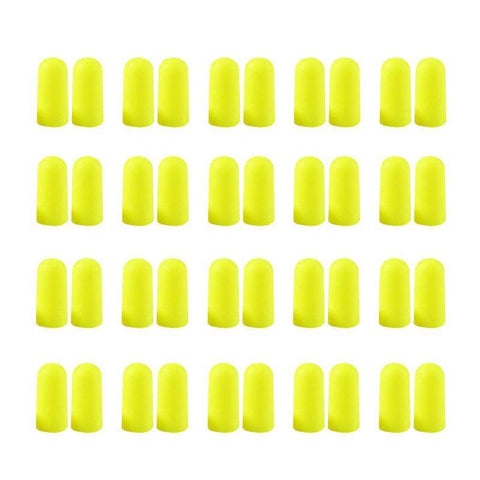 Uncorded Foam Ear Plugs - Yellow, 20 Pairs