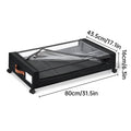 Under Bed Storage Bin with Wheels and Clear Lid - Black - view 4