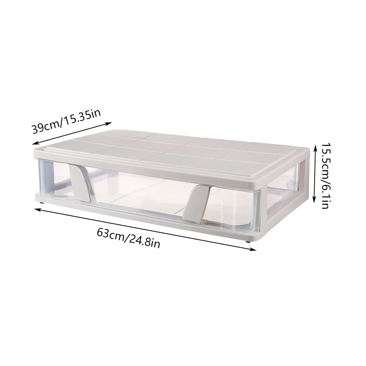 Under Bed Storage Drawer with Wheels - Large Capacity Dustproof, Space Saving - view 3