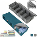 Under Bed Storage Organiser Bag with 5 Compartments, Large Capacity - Blue - view 2