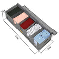 Under Bed Storage Organiser Bag with 5 Compartments, Large Capacity - Blue - view 4