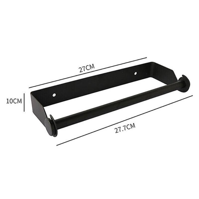 Under Cabinet Paper Towel Holder, Stainless Steel Wall Mount - Black - view 4