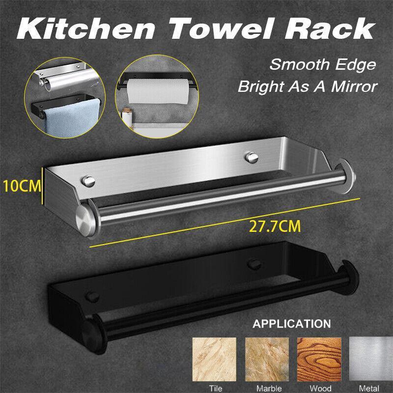 Under Cabinet Paper Towel Holder, Stainless Steel Wall Mount - Silver - view 2