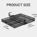 Under Desk Drawer Storage Rack Hanging Organiser Space Saving Carbon Steel, Black - view 3